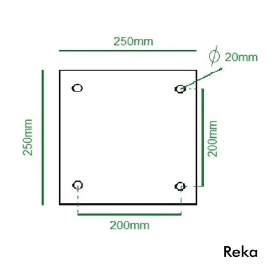 ✅ Columna Farola Báculo Reka acero 3 - 4 mts