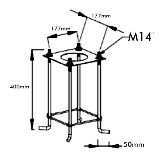 Columna Telescópica  Aluminio 4 mts
