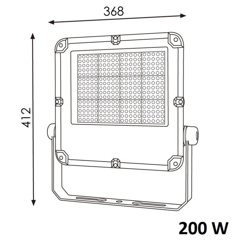 Foco Proyector Led Slim Regulable 200W para zonas deportivas