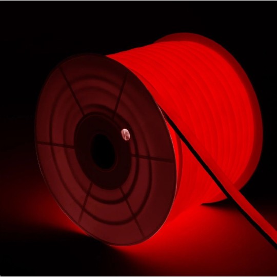 Tira Led Neón Regulable 220v Semicircular Bobina 50 m en varios colores