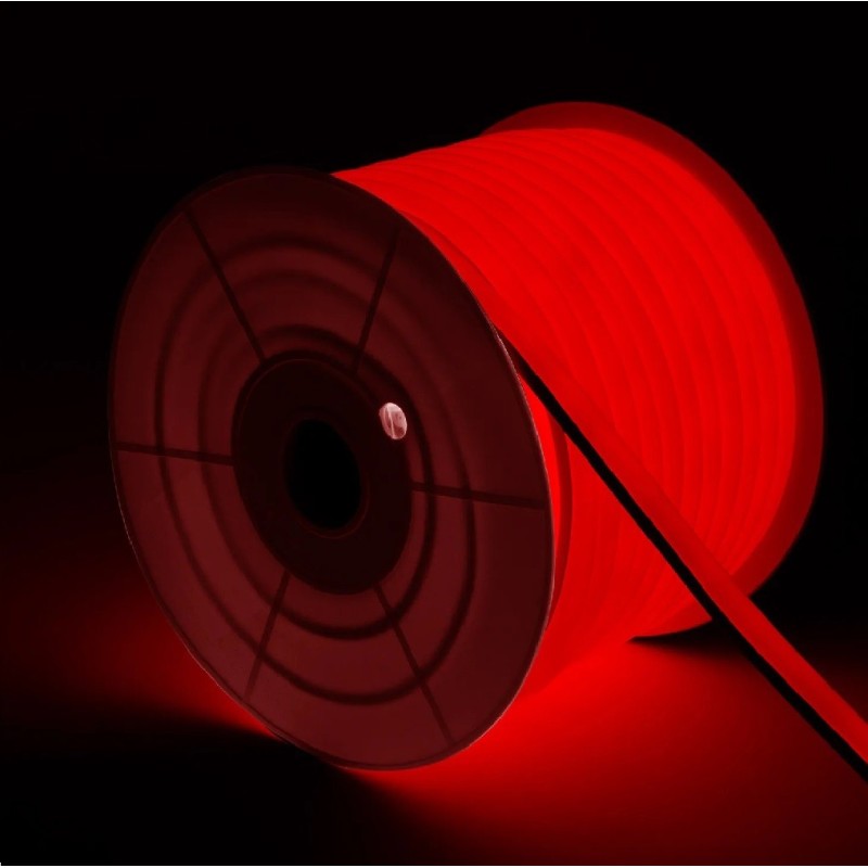 Tira Led Neón Regulable 220v Semicircular Bobina 50 m en varios colores