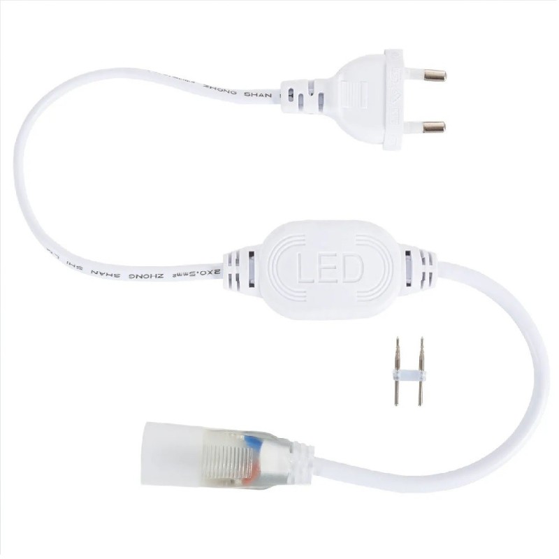 Alimentador led neón semicircular 220v