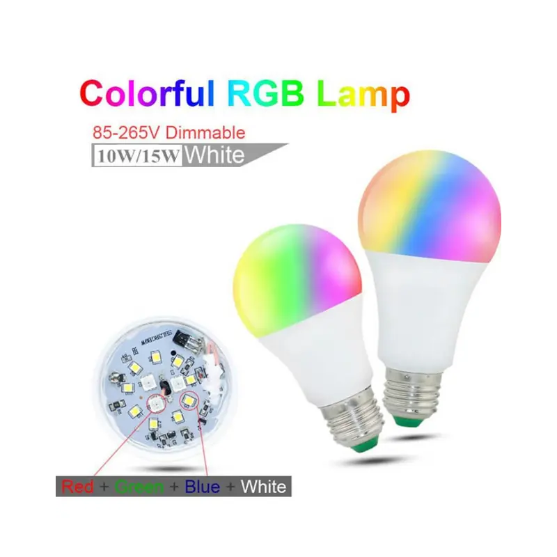Bombilla LED RGB con mando a distancia IR de cerca