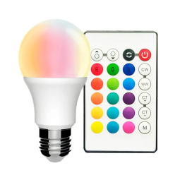 Bombilla LED RGB 3000k con mando a distancia IR