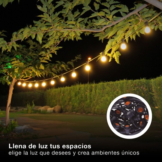 Kit Guirnalda Decorativa IP65 ejemplo