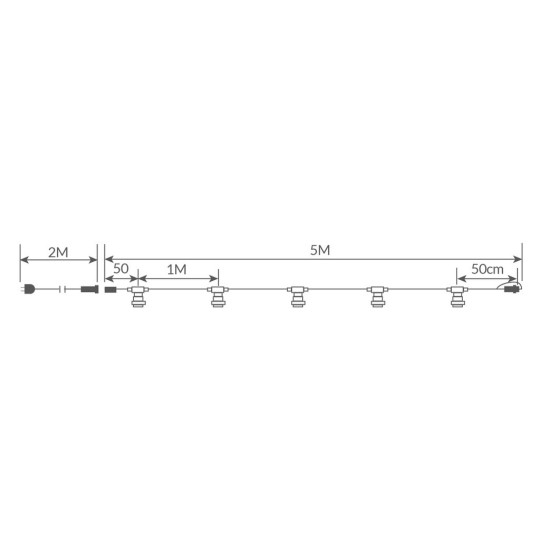 Guirnalda Exterior Decorativa IP65 de 7m a 42m | Focosdeleds