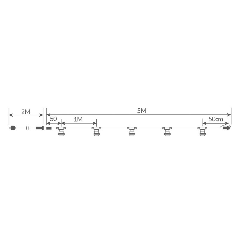 Guirnalda Exterior Decorativa IP65 de 7m a 42m | Focosdeleds