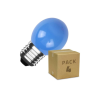 Pack 4 Bombillas LED E27 azul