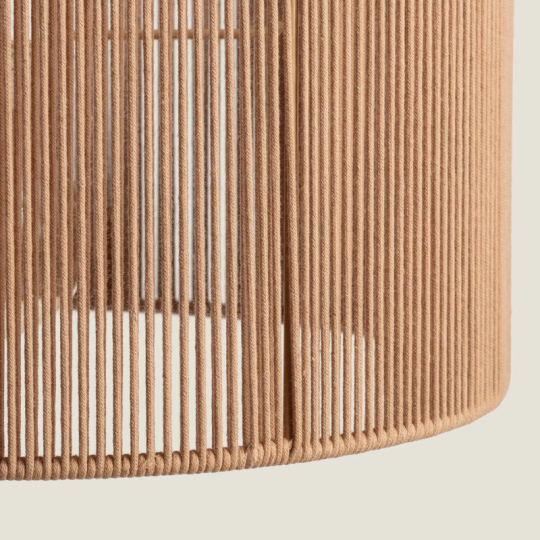 Lámpara Colgante Techo con Cuerda Natural Detalle