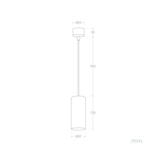 Lámpara Colgante de Aluminio Cilíndrica | Focosdeleds