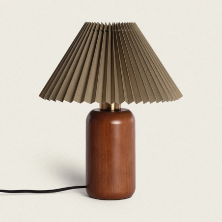 Lámpara de Mesa de Madera
