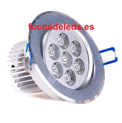 Downlight led 7w, foco led, aro empotrable