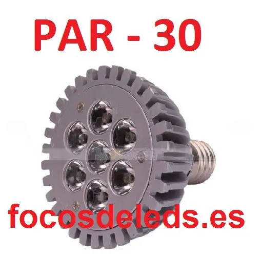 Par30 led 7w e27, cálida, especial escaparates, sustituye 50w halógenas