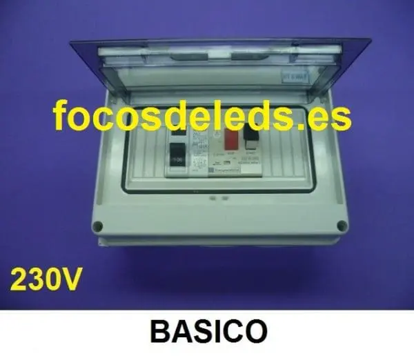 Cuadro eléctrico piscina protección bomba 0,5 - 0,75 1CV 1,5CV 230v basico