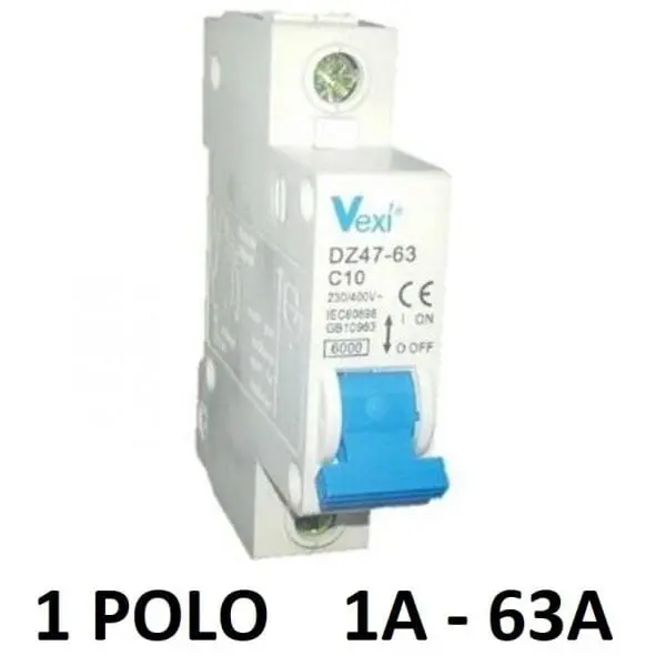 Magnetotérmico 1 polo 10A 16A 20A 25A Interruptor automático