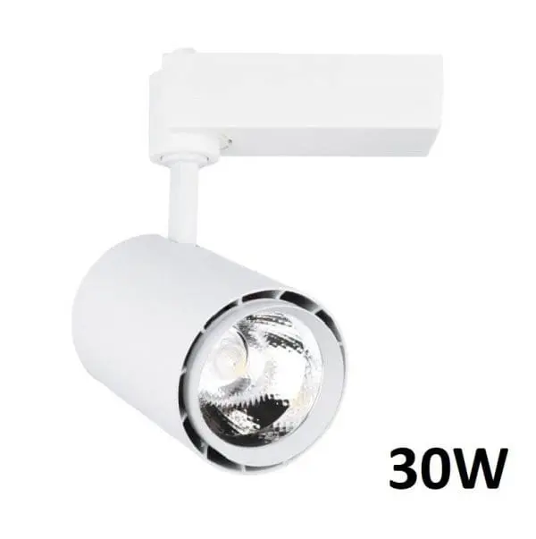 foco le riel carril 30w cob luz blanca o cálida, led track