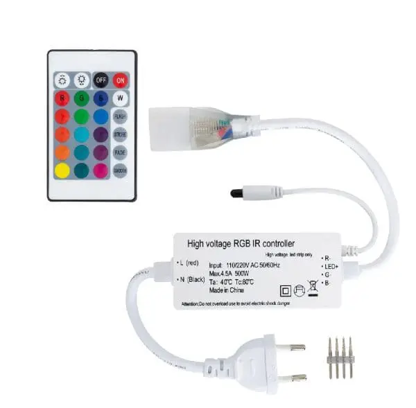 Controlador led neón flexible RGB 230v con mando