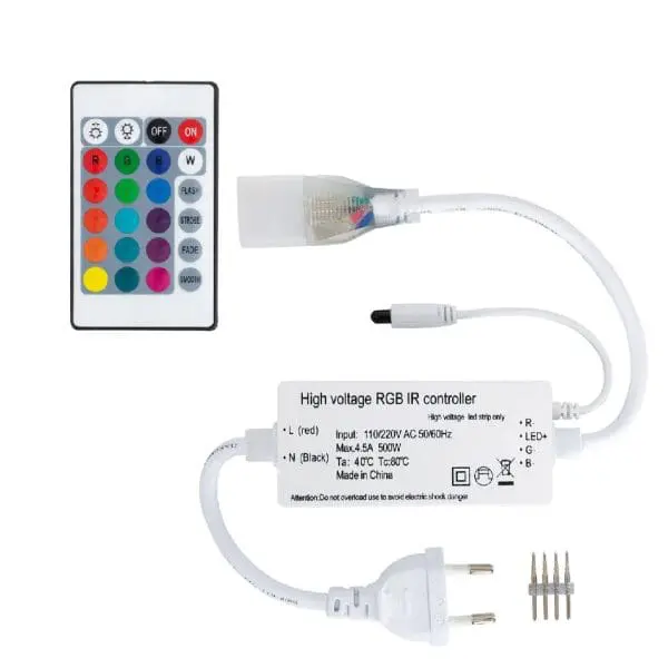 Controlador led neón flexible RGB 230v con mando