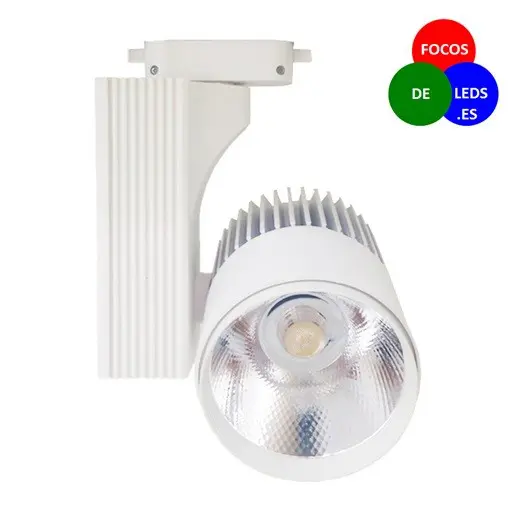 foco le riel carril 30w cob luz blanca o cálida, led track