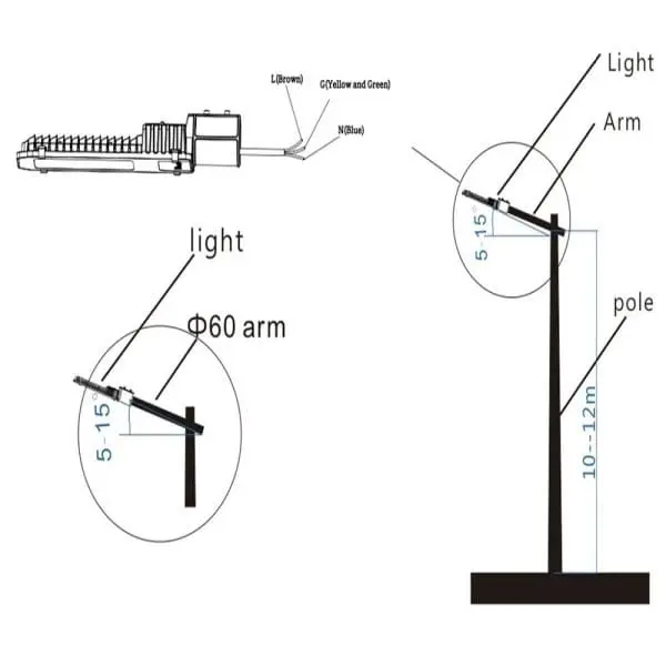 Farola Led 60w Luminaria Exterior Harl