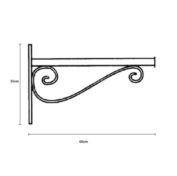 Brazo farola forja 60cm