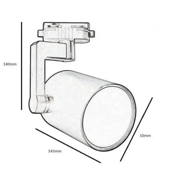 Portalamparas E27 para foco led carril