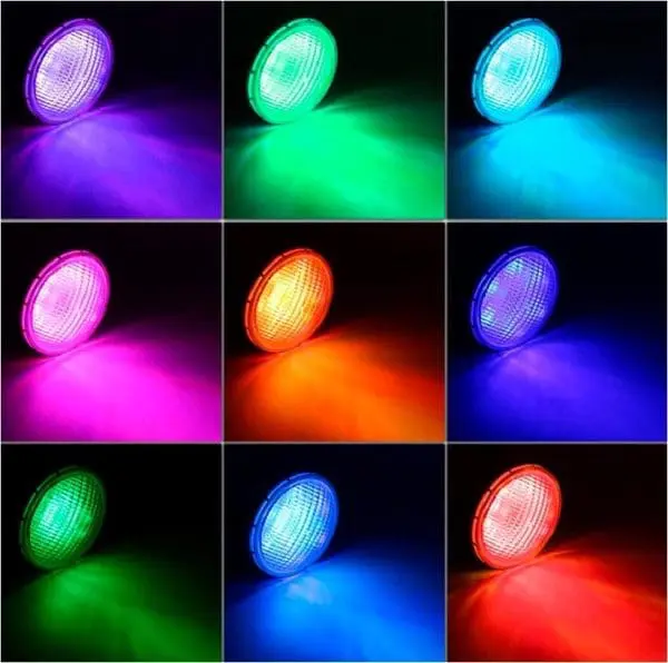 Foco led piscina par56 RGB 45w sincronizada con mando