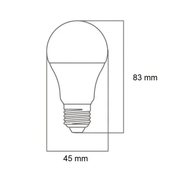 Bombilla LED E27 A45 7W esferica 230v