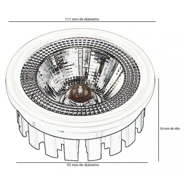 Bombilla Lampara AR111 de 20W 230V