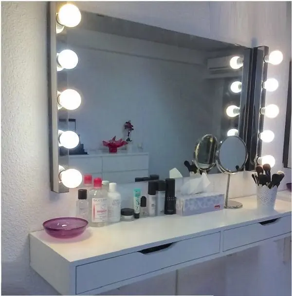 Aplique led maquillaje, camerino, tocador, 5 luces