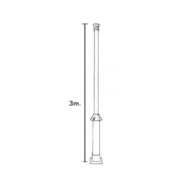 Columna poste farola arcos acero 3 mts