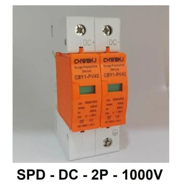 Protector Sobretensiones Transitorias 2P-40kA-20kA-1,8kV 1000V DC