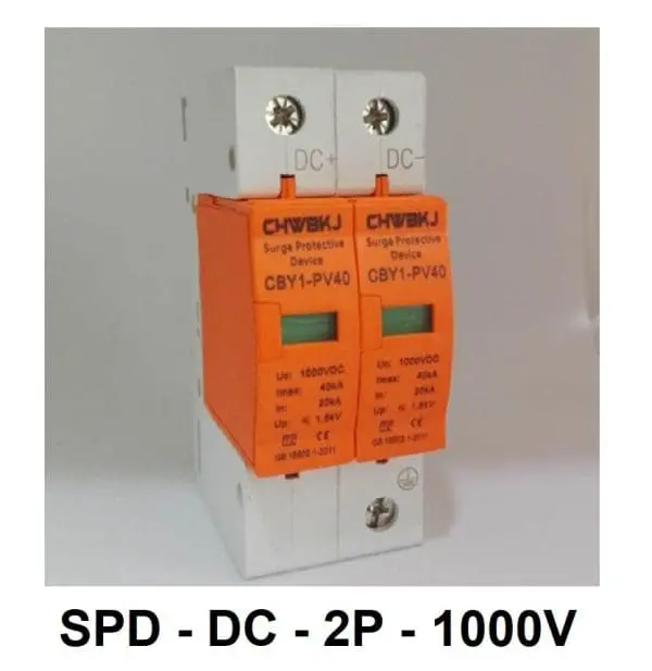 Protector Sobretensiones Transitorias 2P-40kA-20kA-1,8kV 1000V DC