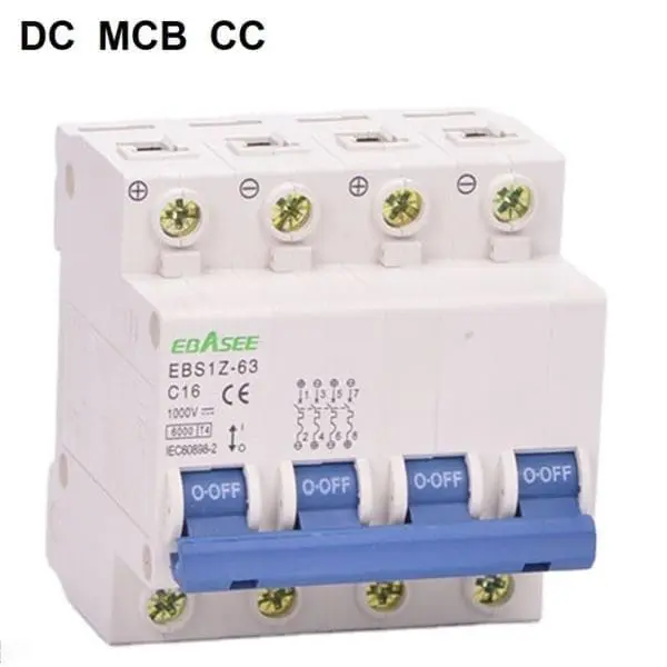 Magnetotérmico Corriente continua CC 4P 10A 1000V DC