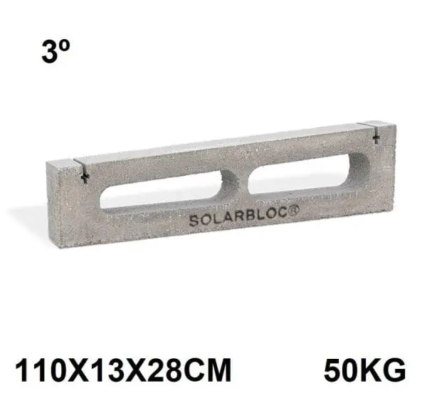 Estructura paneles solares, bloque Hormigón Solarbloc