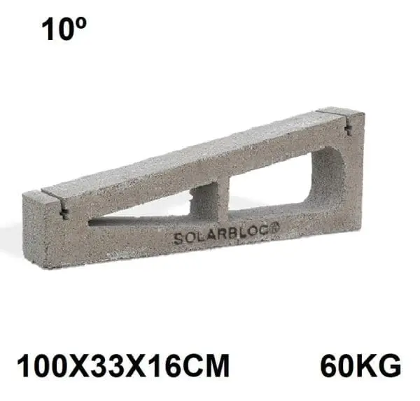 Estructura paneles solares, bloque Hormigón Solarbloc