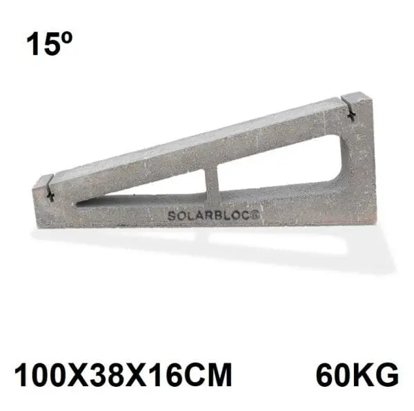 Estructura paneles solares, bloque Hormigón Solarbloc