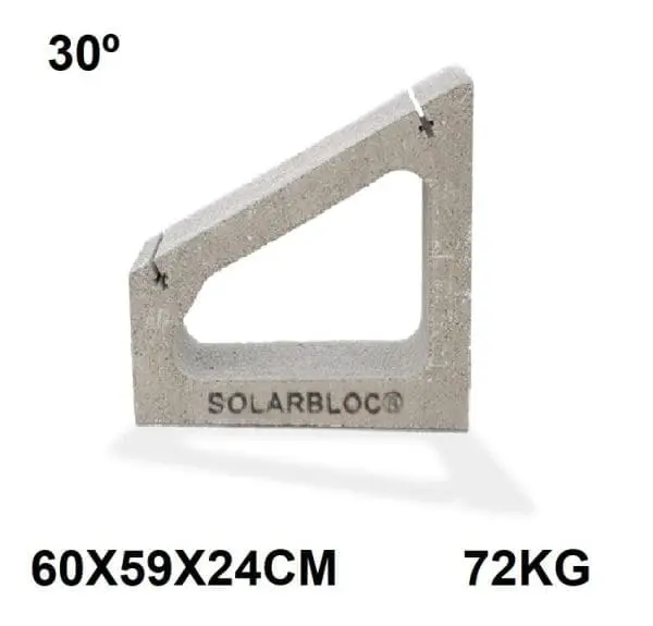 Estructura paneles solares, bloque Hormigón Solarbloc