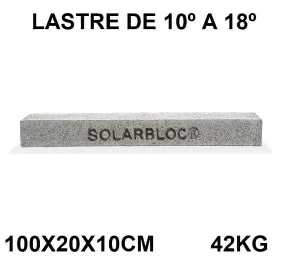 Estructura paneles solares, bloque Hormigón Solarbloc