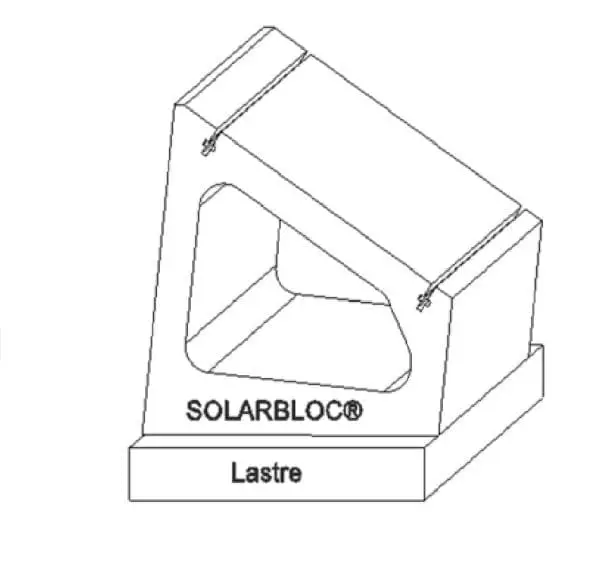 Estructura paneles solares, bloque Hormigón Solarbloc