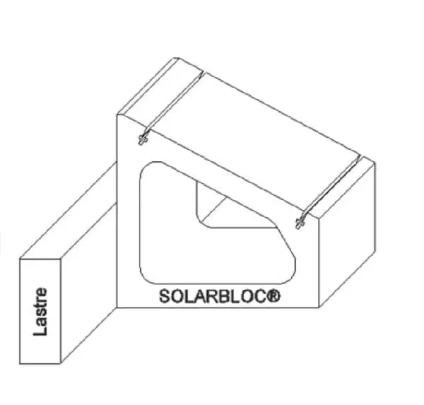 Estructura paneles solares, bloque Hormigón Solarbloc