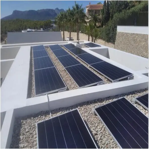 Estructura paneles solares Ennovbloc 10º, soporte de hormigón