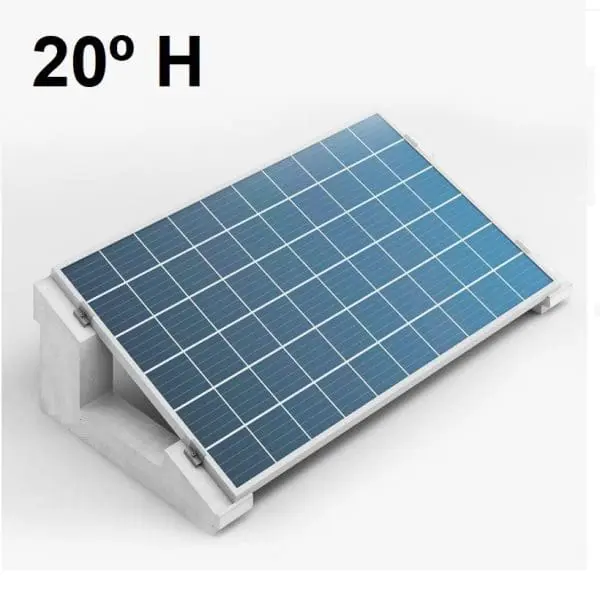 Estructura paneles solares Ennovbloc 20º, soporte de hormigón