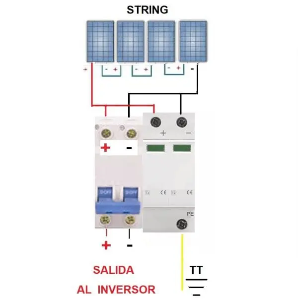 Estructura inclinada 30º 1 panel solar