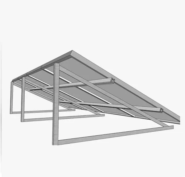 Estructura inclinada 30º 4 panel solar