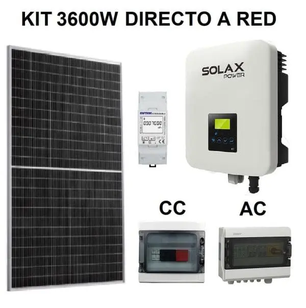 Kit Autoconsumo Solar 3.6KW Monofásico Conexión a Red