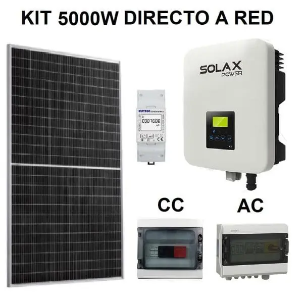 Kit Autoconsumo Solar 5.0KW Monofásico Conexión a Red