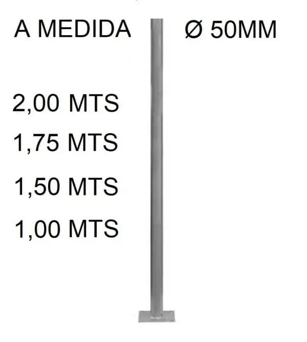 Báculo farola económica, columna luminaria