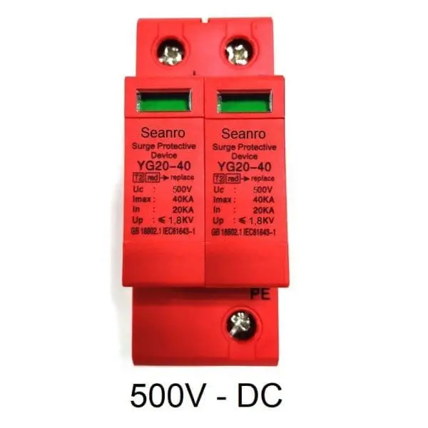 Protector Sobretensiones Transitorias CC 500V 2P SPD DC Limitador