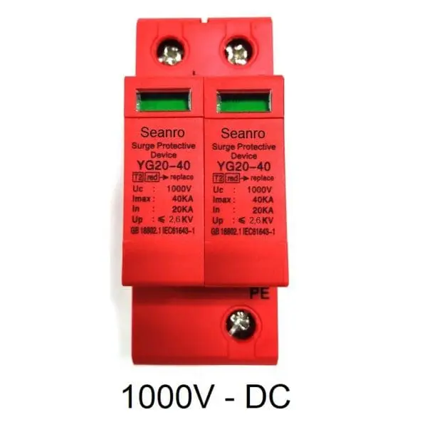 Protector Sobretensiones Transitorias CC 1000V 2P SPD DC Limitador